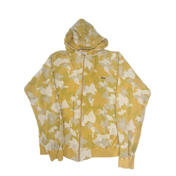 Lifted Research Group LRG Vintage Camo hoodie yellow Size XXXL Y2K - Picture 3 of 9